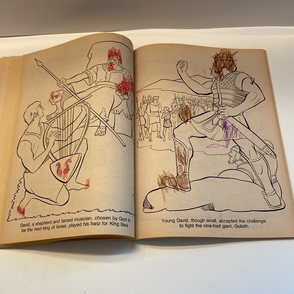 Vintage 1991 The Bible Coloring Book Pictures Old and Testament - - Picture 15 of 15